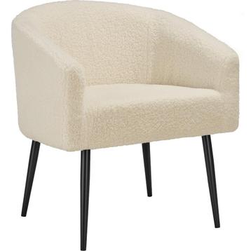 Fauteuil Mysig beige, dikke bekleding met bouclé-stof - crèm beschikbaar voor biedingen