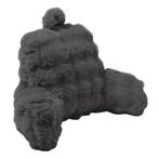 Comfortabel rugkussen Pom Pom Fur - antraciet - 34 x 50 cm, Huis en Inrichting, Verzenden, Nieuw, Grijs