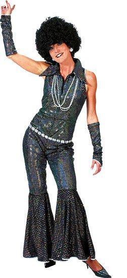 Boogie Queen jumpsuit zwart, Kleding | Dames, Carnavalskleding en Feestkleding, Nieuw, Ophalen of Verzenden