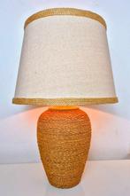 Lamp - Wonderschone Tafellamp - 55 cm - Keramiek, Rattan, Antiek en Kunst