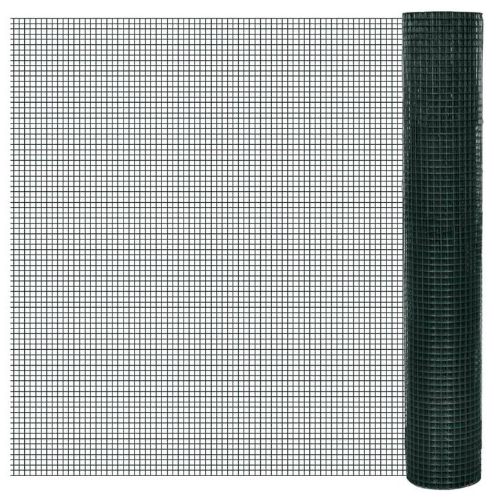 vidaXL Kippengaas 25x1 m gegalvaniseerd staal met, Tuin en Terras, Schuttingen, Nieuw, IJzer, 1 tot 2 meter, Verzenden