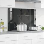 vidaXL Keuken Achterwand Donkergrijs 90 x 60 x 0.6 cm gehard, Huis en Inrichting, Keuken | Keukenbenodigdheden, Verzenden, Nieuw