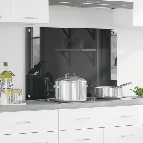 vidaXL Keuken Achterwand Donkergrijs 90 x 60 x 0.6 cm gehard, Huis en Inrichting, Keuken | Keukenbenodigdheden, Nieuw, Verzenden