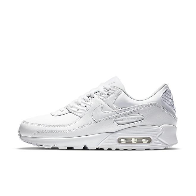 Nike Air Max 90 Leather Triple White - Diverse maten, Kleding | Heren, Schoenen, Wit, Ophalen of Verzenden