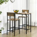 TRUUSK 3-delige Barset - Staande Tafel - 2 Stoelen - MDF - M, Huis en Inrichting, Verzenden, Nieuw