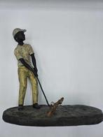 Figuur - Golfspeler Tiger Woods - Hars, Composiet, Brons, Nieuw