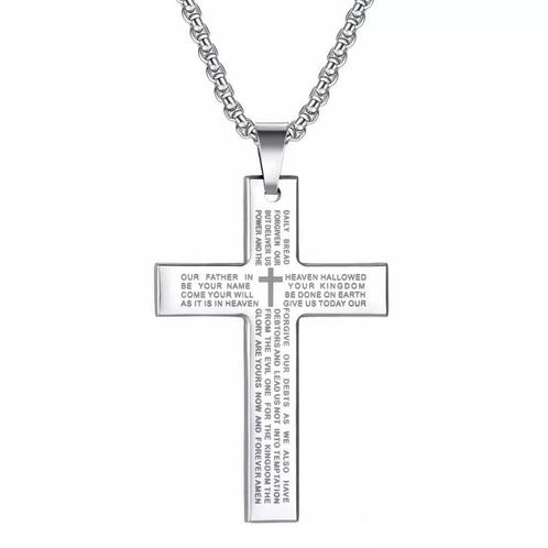 Fako Bijoux® - Cubaans Kruis Voor Mannen Large - Ketting Met, Sieraden, Tassen en Uiterlijk, Kettingen, Verzenden