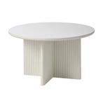 *WOONWINKEL* Ronde Salontafel Greige Met Ribbels, Huis en Inrichting, Tafels | Salontafels, Verzenden, Nieuw