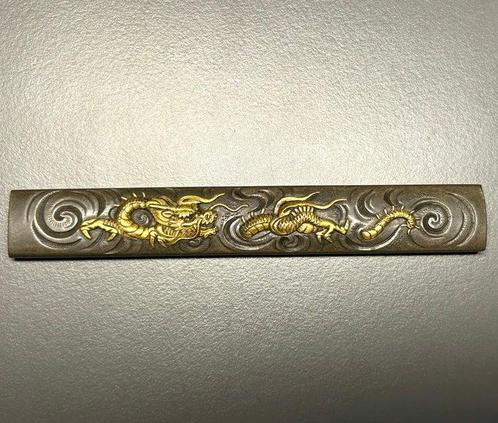 SHIBUICHI KOZUKA MET EEN DRAAK, GA NAAR SCHOOL, ED0-PERIODE,, Antiek en Kunst, Antiek | Overige Antiek