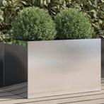 vidaXL Plantenbak 62x40x39 cm roestvrij staal zilverkleurig, Verzenden, Nieuw, Metaal