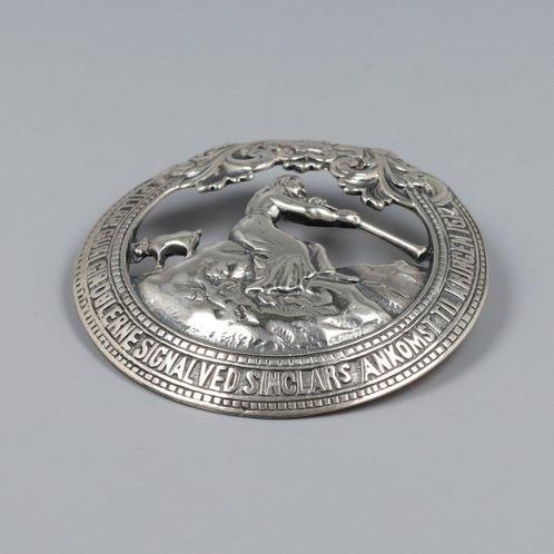 Zilver - Broche - Prillar-Guri (Kringen), Antiek en Kunst, Antiek | Goud en Zilver