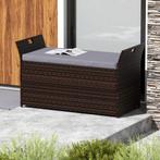2dekans | Coast PE Rotan Opbergkist 125x56x71 cm – Rustiek, Huis en Inrichting, Banken | Bankstellen, Ophalen of Verzenden, Zo goed als nieuw