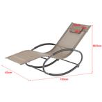 Ligstoel Almaluez schommelstoel 153x63x80,5 cm beige set van, Tuin en Terras, Ligbedden, Verzenden, Nieuw