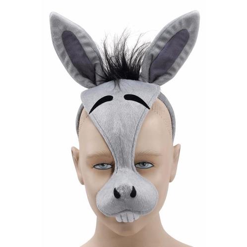 Grijze ezel masker - Dieren maskers, Hobby en Vrije tijd, Feestartikelen, Verzenden