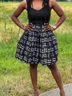 Afrikaanse print mini rok - Zwart / Witte mud - S, Kleding | Dames, Rokken, Ophalen of Verzenden, Nieuw
