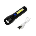 Hofftech Tactical LED-zaklamp - COB-zijlicht - Oplaadbaar..., Caravans en Kamperen, Ophalen of Verzenden, Nieuw
