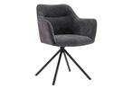 Bureaustoel VERONA donkergrijs fluweel structuurstof met, Huis en Inrichting, Bureaus, Ophalen of Verzenden, Nieuw
