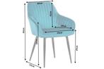 Elegante armleuningstoel TURIJN turquoise fluweel met, Huis en Inrichting, Stoelen, Ophalen of Verzenden, Nieuw