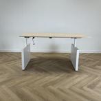 Drentea slingerbureau 160x90 cm, wit - ahorn, Ophalen of Verzenden, Gebruikt, Bureau