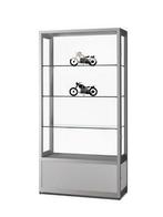 Museum vitrinekast Stofdicht V8 1000-O-Zilver, Nieuw in verpakking