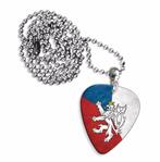 Tjechische vlag plectrum ketting, sleutelhanger, oorbellen, Nieuw, Ophalen of Verzenden