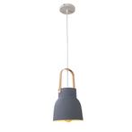 Hanglamp Modern Grijs Aluminium met Hout - Valott Suvi, Huis en Inrichting, Lampen | Overige, Nieuw, Verzenden