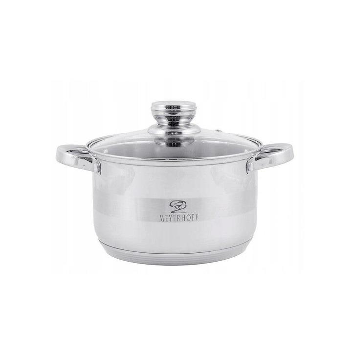 Meyerhoff Kookpan Ø22cm – 4L – Met Glazen Deksel &, Huis en Inrichting, Keuken | Potten en Pannen, Ophalen of Verzenden