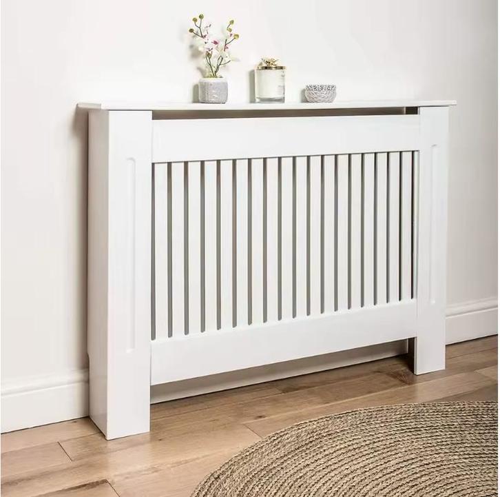 Witte Radiatorombouw MDF – Kast met Lamellen en Plank 92 cm, Huis en Inrichting, Kasten | Ladekasten, Nieuw, Verzenden