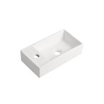 Fontein Ora 41x22x10cm mat wit inclusief afvoerplug links, Verzenden, Nieuw