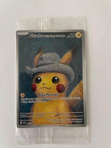 Pokémon - 1 Card - Pikachu Van Gogh Grey Felt Hat - Pikachu beschikbaar voor biedingen