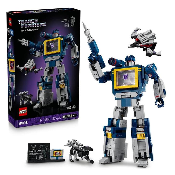 LEGO Icons - Transformers Soundwave 10358, Kinderen en Baby's, Speelgoed | Duplo en Lego, Ophalen of Verzenden