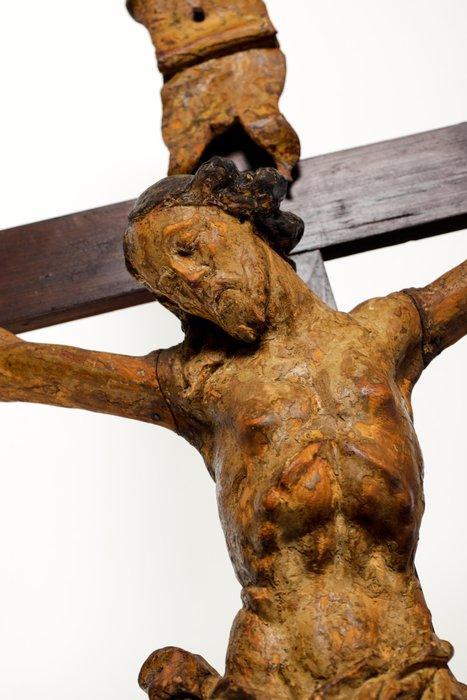 sculptuur, Cristo crucificado - 118.5 cm - Hout, Antiek en Kunst, Antiek | Overige Antiek