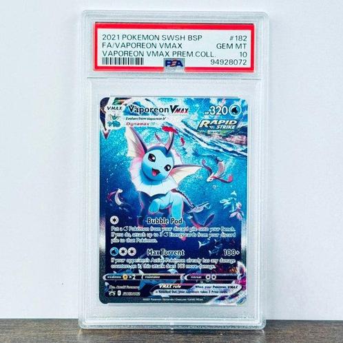 Pokémon Graded card - Vaporeon Vmax SWSH182 - Pokémon - PSA, Hobby en Vrije tijd, Verzamelkaartspellen | Pokémon