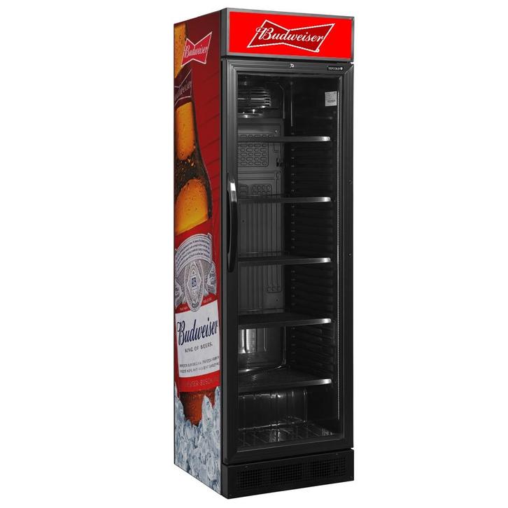 Showroommodel: Budweiser glasdeurkoelkast 345 liter, Zakelijke goederen, Horeca | Overige, Ophalen of Verzenden