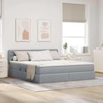 vidaXL Opbergbed met LED met matras Lichtgrijs 160 x 200 cm, Huis en Inrichting, Slaapkamer | Bedden, Verzenden, Nieuw