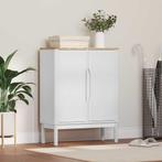 vidaXL Dressoir FLORO Wit 70 x 30 x 70,5 cm Massief, Verzenden, Nieuw, Grenenhout, Minder dan 50 cm