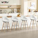 WOLTU 2 Barkrukken - Barstoelen - Kunstleer - Wit, Verzenden, Nieuw