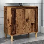 vidaXL Wastafelkast 58x33x60 cm bewerkt hout oud houtkleurig, Verzenden, Nieuw