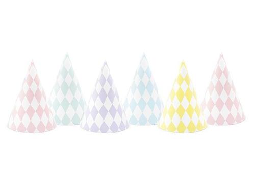 Feesthoedjes Gekleurd 10cm 6st, Hobby en Vrije tijd, Feestartikelen, Nieuw, Verzenden