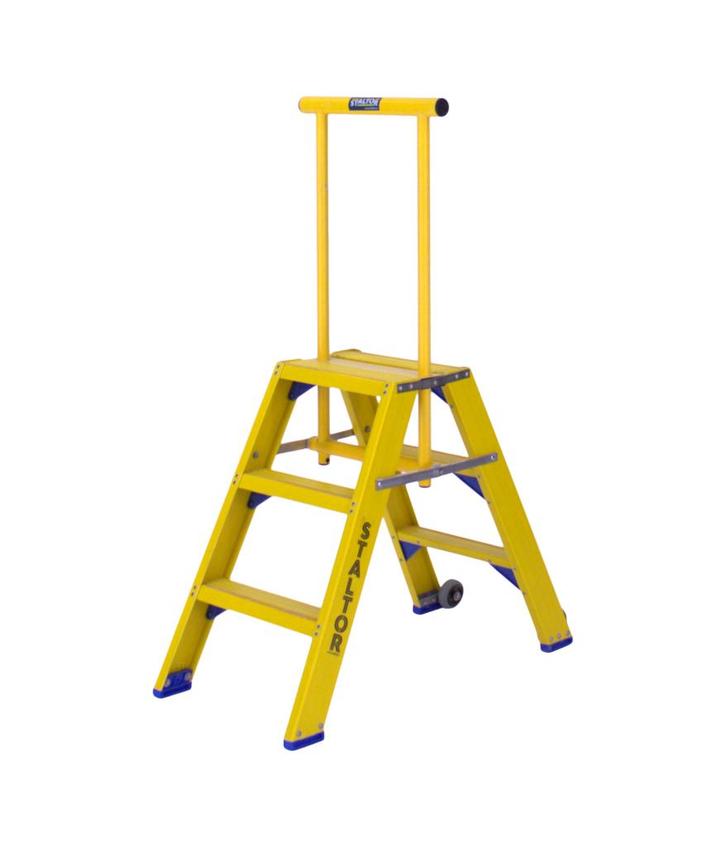 Staltor dubbele glasvezeltrap met vaste beugel 2 x 3 treden, Doe-het-zelf en Verbouw, Overige Doe-het-zelf en Verbouw, Nieuw, Ophalen of Verzenden