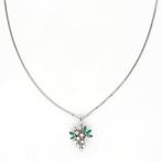 Halsketting - 18 karaat Witgoud - 0.44ct. tw. Diamant, Sieraden, Tassen en Uiterlijk, Kettingen, Nieuw