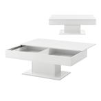 Salontafel Lünen met opbergruimte 110x60x40 cm wit