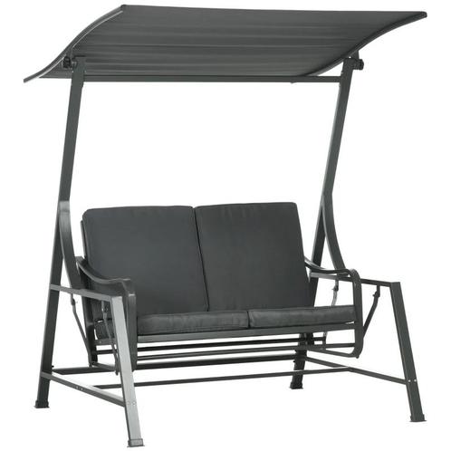 TRUUSK Schommelstoel, Kanteldak, Zit- En Rugkussens, Stalen, Tuin en Terras, Tuinstoelen, Nieuw, Verzenden