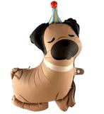 34-delige honden verjaardags set WOOF blauw met stippels, Verzenden, Nieuw