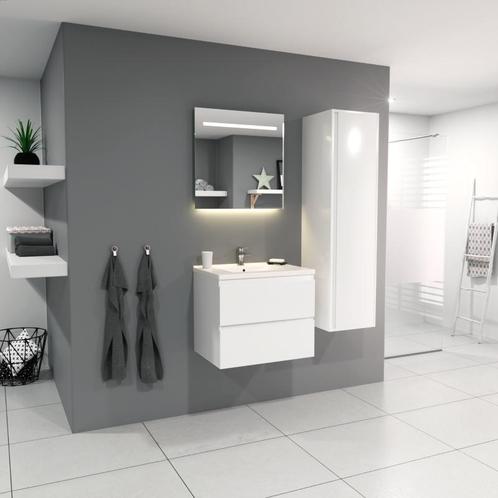 Badmeubel Sisilia Glans Wit 60CM (Badkamermeubels), Huis en Inrichting, Badkamer | Badkamermeubels, Nieuw, Ophalen of Verzenden