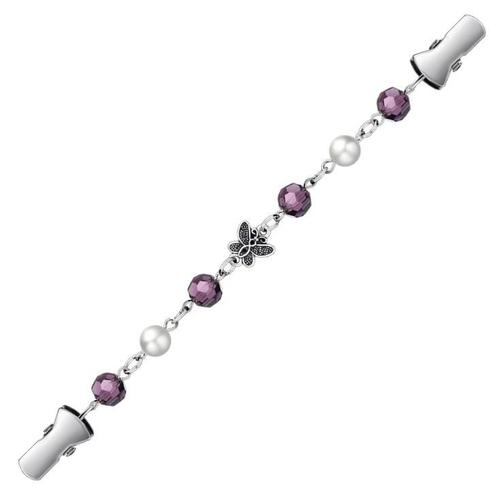 Fako Bijoux® - Vestsluiting - Vestclip - Vlindertje - Paars, Sieraden, Tassen en Uiterlijk, Broches, Verzenden