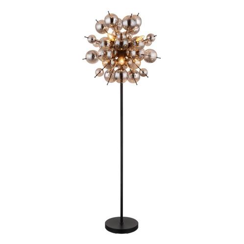 Vloerlamp UDO Glas 155.0cm Matt zwart | Smoked E14 6-Lichts, Huis en Inrichting, Lampen | Vloerlampen, 100 tot 150 cm, Nieuw, Metaal