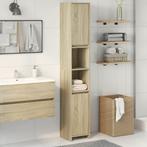 vidaXL Badkamerkast 30x30x183,5 cm spaanplaat sonoma, Huis en Inrichting, Badkamer | Badkamermeubels, Verzenden, Nieuw, 150 tot 200 cm