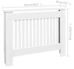 Radiatorkast MDF Wit – Stijlvolle Verwarming Cover met Plank, Huis en Inrichting, Kasten | Overige, Verzenden, Nieuw