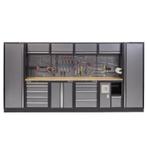 Complete Werkplaatsinrichting, werkbank houten blad, geree..